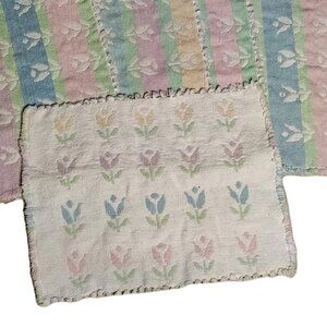 Vintage Pastel Colored Flower Reversible Placemats Set Of Five